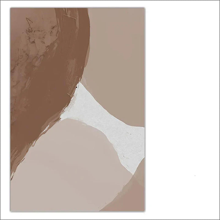 Nøytrale toner Beige Brun Hvit Abstrakt Veggkunst Fine Art Lerretsutskrifter Nordic Bilder for Stue Soverom Samtidsboliginnredning | Skanto