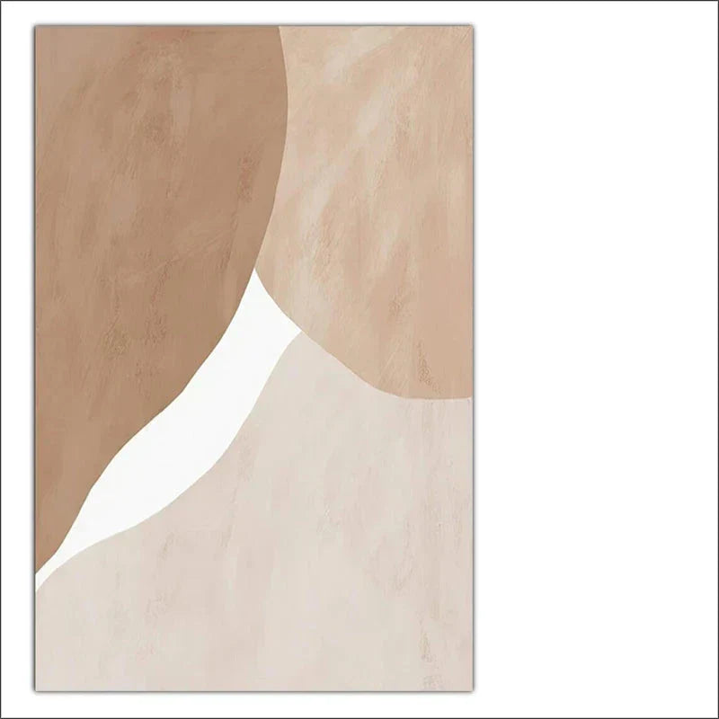 Nøytrale toner Beige Brun Hvit Abstrakt Veggkunst Fine Art Lerretsutskrifter Nordic Bilder for Stue Soverom Samtidsboliginnredning | Skanto