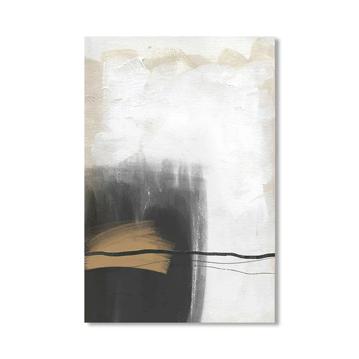 Beige Grå Svart Skandinavisk Abstrakt Veggkunst Fine Art Lerretsutskrifter Beige Grå Bilder For Minimalistisk Stuekunst For Moderne Interiør | Skanto