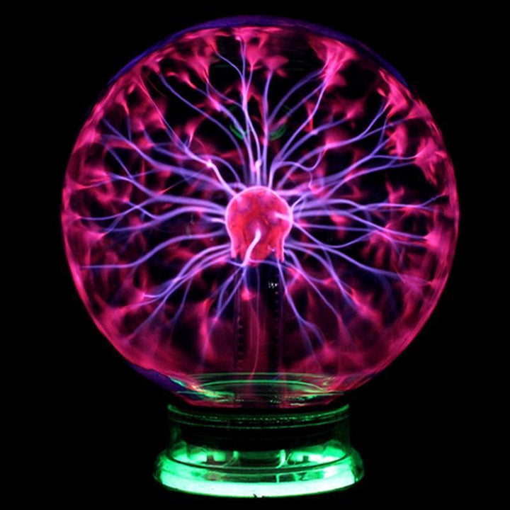 Skanto | PlasmaNova Plasma Ball Nattlys | Interaktiv Belysning | Dekorativ Bordlampe | Perfekt for Hjem og Kontor