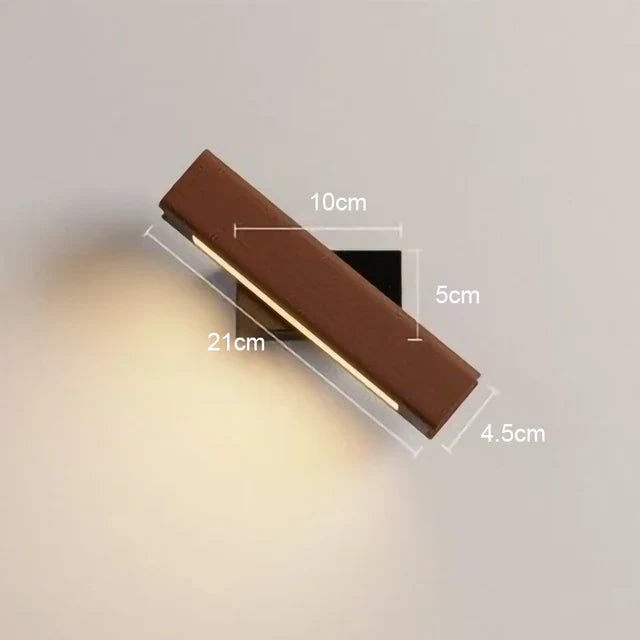 LED Vegglampe laget av tre – Moderne vegglampe for soverom | Skanto