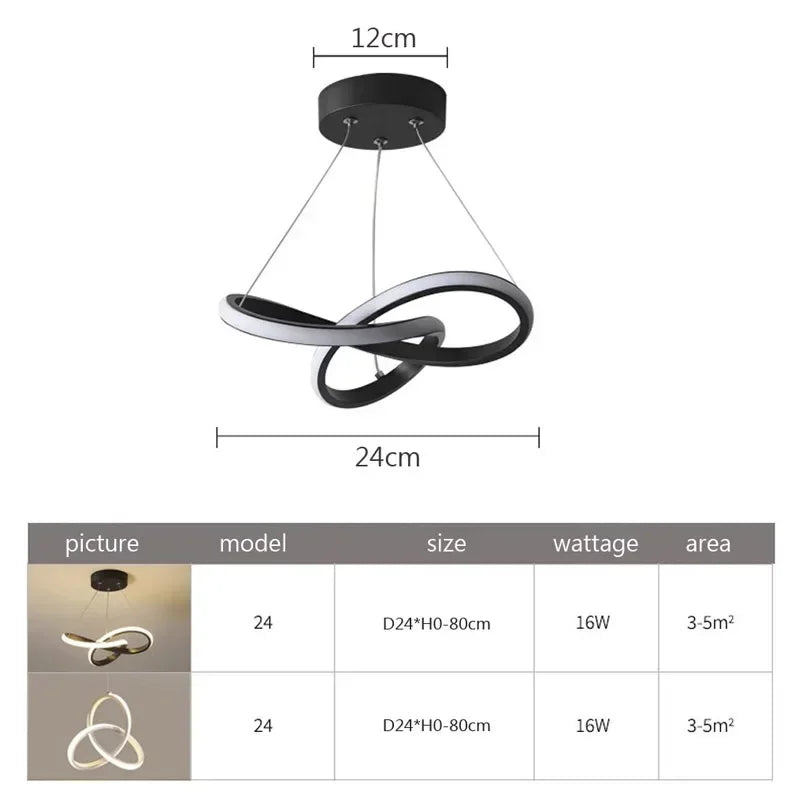 LumiWave LED-taklampe | Energieeffektiv designlampe for stue, soverom & kjøkken | Moderne LED-belysning