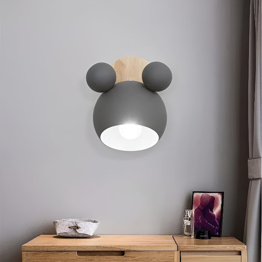 Vegglampe i Mikke Mus-design - dekorativ og moderne | Perfekt for barnerom og stuer