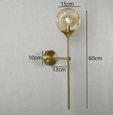 Skanto | Skandinavisk Glassvegglampe med Varm LED Lys