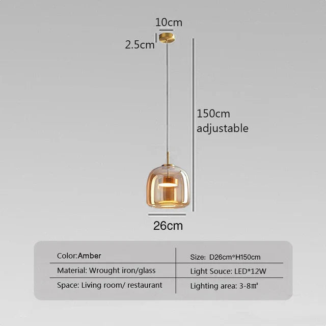 Minimalist Glass Pendant Lamp - Elegant and Sleek Lighting for Any Space | Skanto