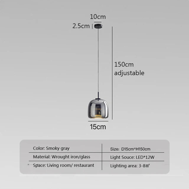 Minimalist Glass Pendant Lamp - Elegant and Sleek Lighting for Any Space | Skanto