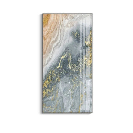 Nordic Aqua Blå Grønn Gylden Flytende Marmor Trykk Vegg Kunst Fine Art Lerret Utskrifter Bilder For Luksus Stue Foyer Hotellrom Dekor | Skanto