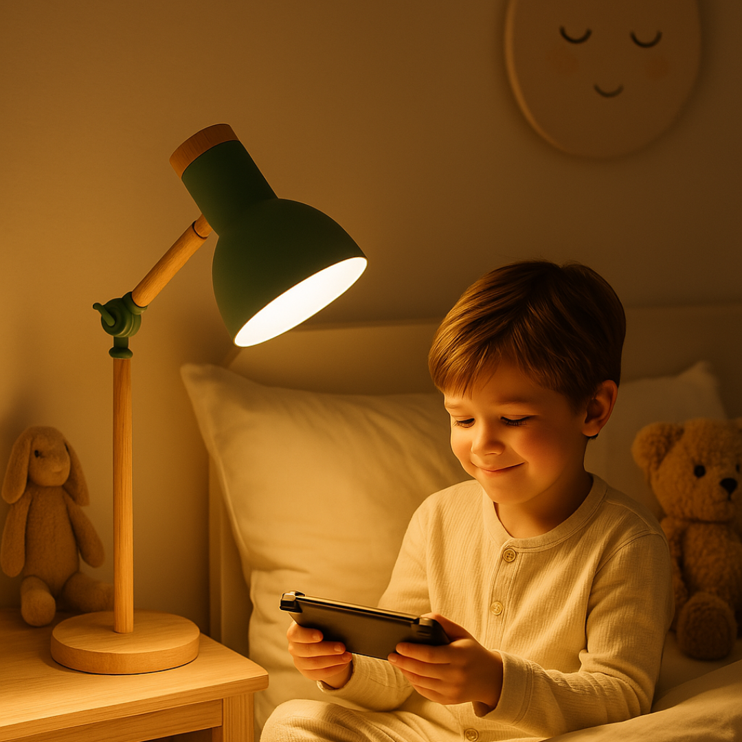 Skanto | Bordlampe med trefinish i nordisk stil