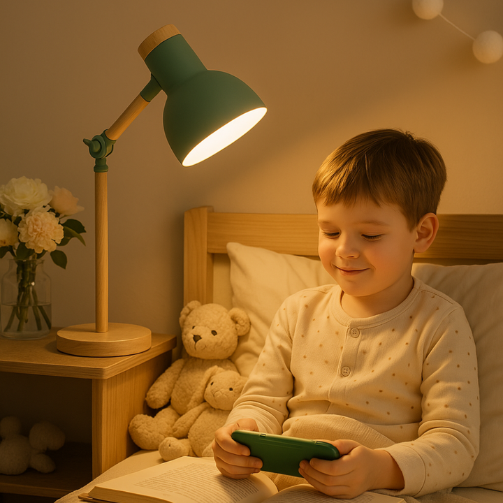 Skanto | Bordlampe med trefinish i nordisk stil