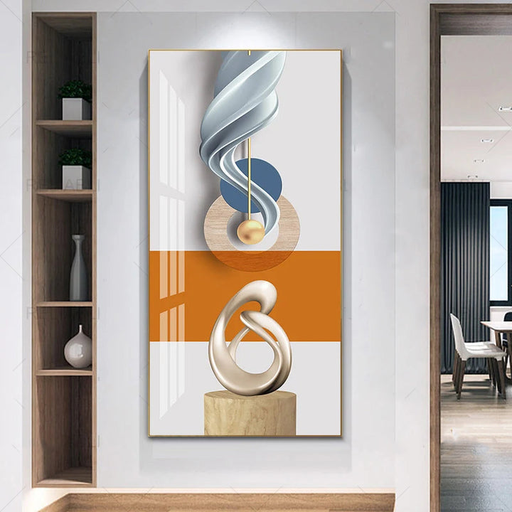 Nordic Celestial Harmony Veggkunst Fine Kunstlerduker Lette Luksus Abstrakte Lykkebringende Bilder For Moderne Leilighet Stue Foyer Kunst Dekor (Uinnrammet) | Skanto