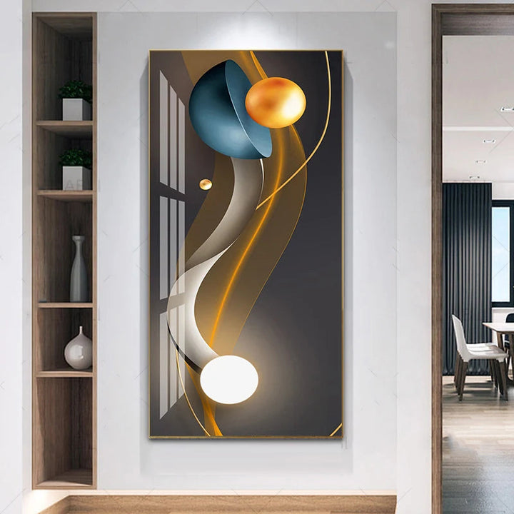 Nordic Celestial Harmony Veggkunst Fine Kunstlerduker Lette Luksus Abstrakte Lykkebringende Bilder For Moderne Leilighet Stue Foyer Kunst Dekor (Uinnrammet) | Skanto