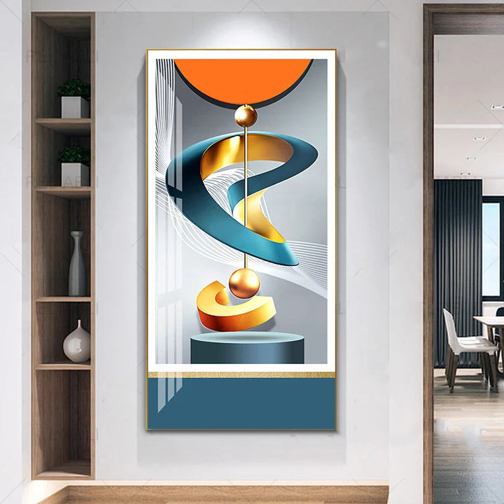 Nordic Celestial Harmony Veggkunst Fine Kunstlerduker Lette Luksus Abstrakte Lykkebringende Bilder For Moderne Leilighet Stue Foyer Kunst Dekor (Uinnrammet) | Skanto