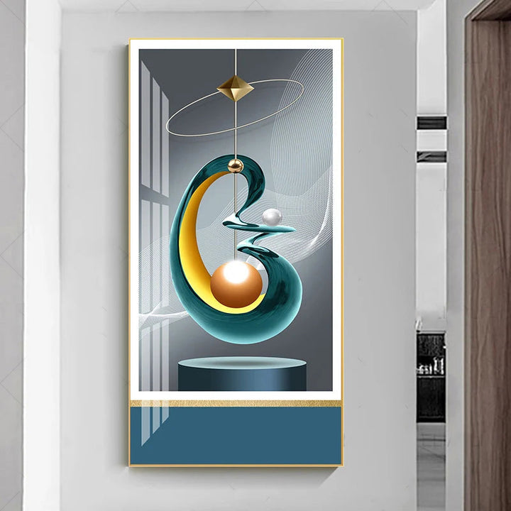 Nordic Celestial Harmony Veggkunst Fine Kunstlerduker Lette Luksus Abstrakte Lykkebringende Bilder For Moderne Leilighet Stue Foyer Kunst Dekor (Uinnrammet) | Skanto