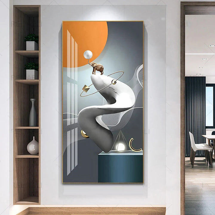 Nordisk himmelsk harmoni veggkunst fine kunstdrucker lette luksuriøse abstrakte lykkebringer bilder for moderne leilighet stue gang kunst dekor | Skanto