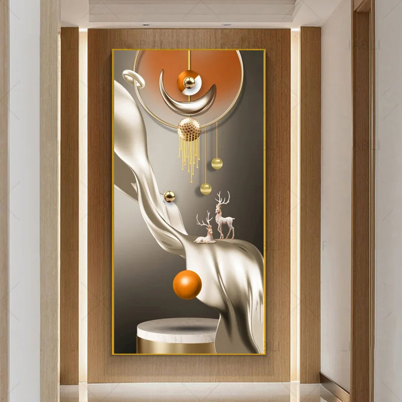 Nordisk himmelsk harmoni veggkunst fine kunstdrucker lette luksuriøse abstrakte lykkebringer bilder for moderne leilighet stue gang kunst dekor | Skanto