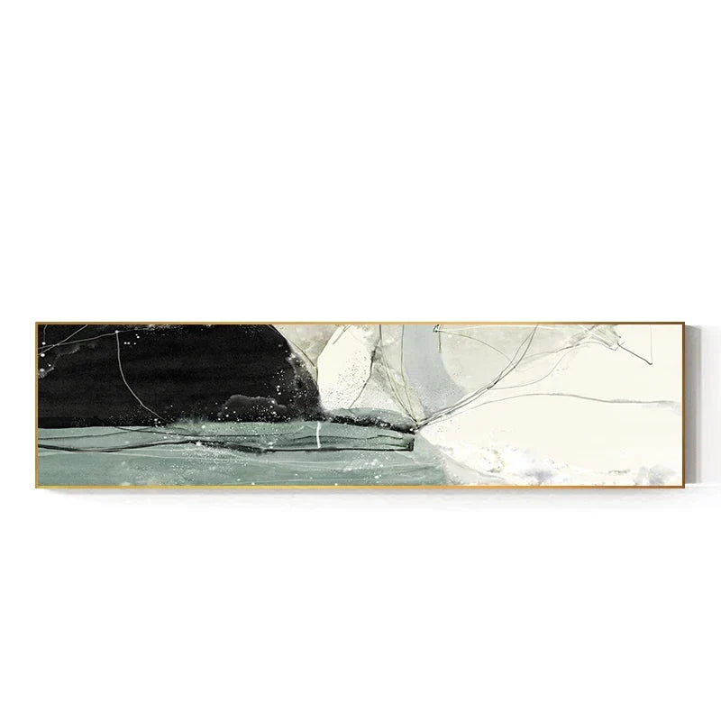 Nordic Geomorphe Abstrakt Breddeformat Vegkunst Fine Art Lerrettrykk Moderne Bilder For Over Sengen Moderne Stuekunst For Over Sofaen | Skanto