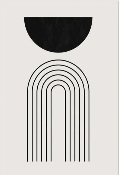 Nordic Minimalist Geometrisk Abstrakt Veggkunst Fin Kunst Lerretsutskrifter Beige Svart Abstrakte Bilder For Moderne Leilighet Dekor | Skanto