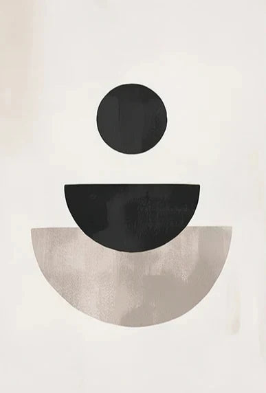 Nordic Minimalist Geometrisk Abstrakt Veggkunst Fin Kunst Lerretsutskrifter Beige Svart Abstrakte Bilder For Moderne Leilighet Dekor | Skanto
