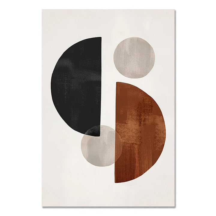 Nordic Minimalist Geometrisk Abstrakt Veggkunst Fin Kunst Lerretsutskrifter Beige Svart Abstrakte Bilder For Moderne Leilighet Dekor | Skanto