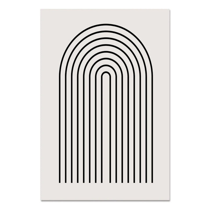 Nordic Minimalist Geometrisk Abstrakt Veggkunst Fin Kunst Lerretsutskrifter Beige Svart Abstrakte Bilder For Moderne Leilighet Dekor | Skanto