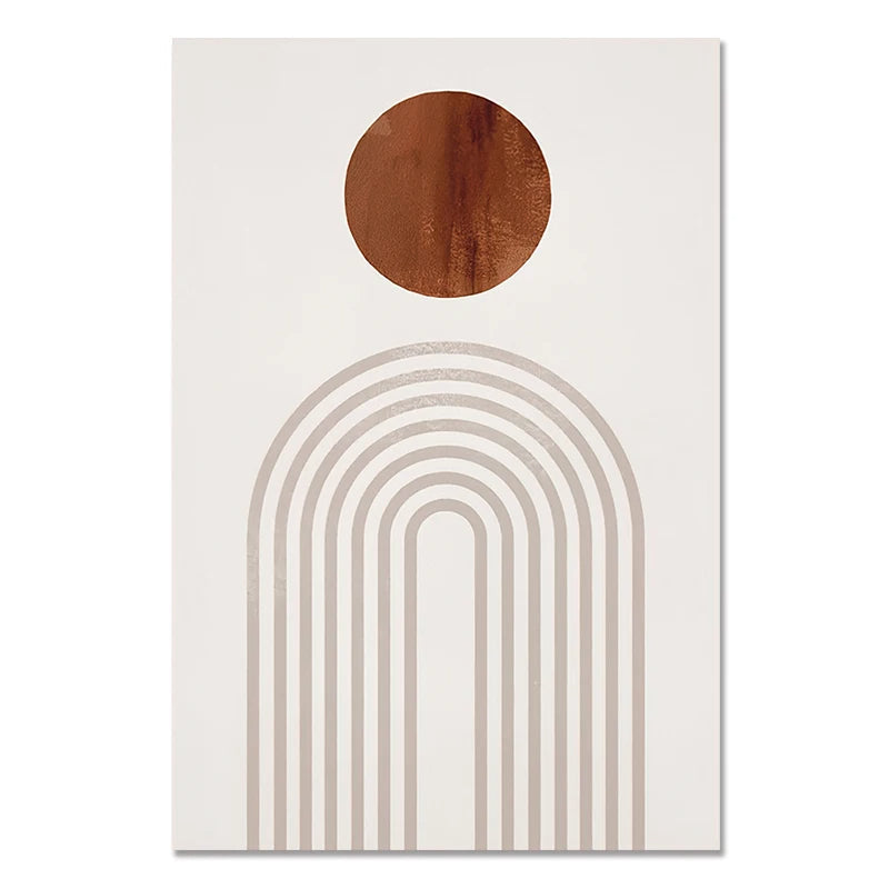 Nordic Minimalist Geometrisk Abstrakt Veggkunst Fin Kunst Lerretsutskrifter Beige Svart Abstrakte Bilder For Moderne Leilighet Dekor | Skanto