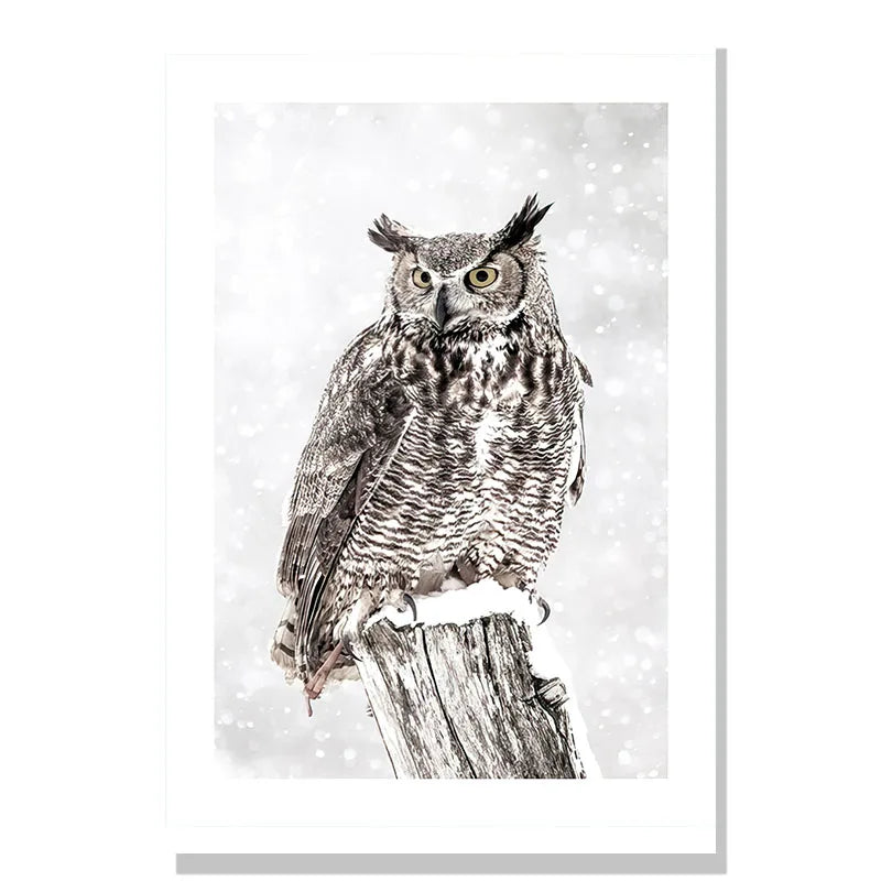 Nordisk Vinter Skog Hjort Landskap Veggkunst Fine Art Lerret Utskrifter Galleri Vegg Bilder For Stue Spisestue Kunst For Skandinavisk Hjem Decor | Skanto