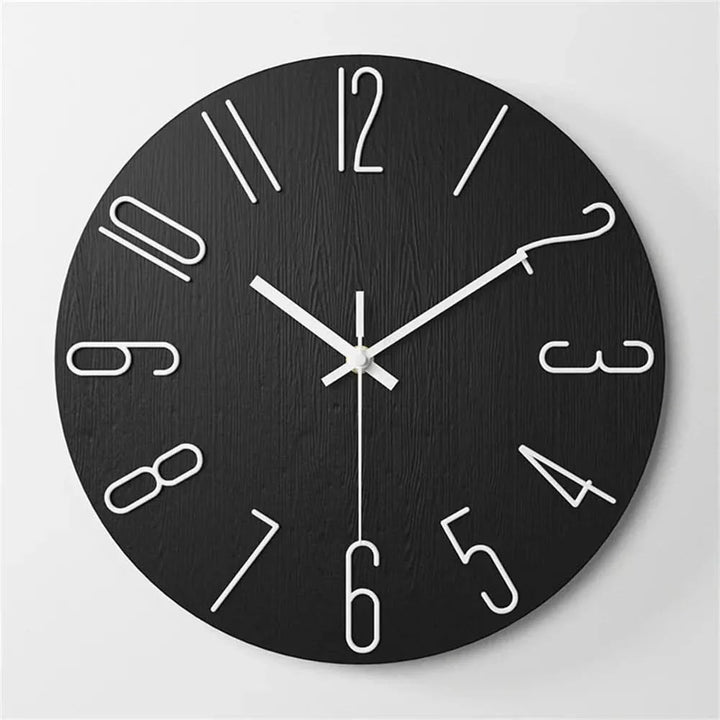 Skanto | Minimalistisk Rammefri 3D Veggklokke med Stille Bevegelse