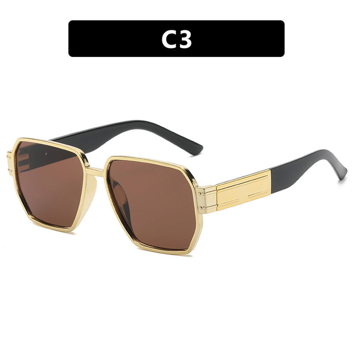 Damer elegant solbrille med markant geometrisk ramme Skanto