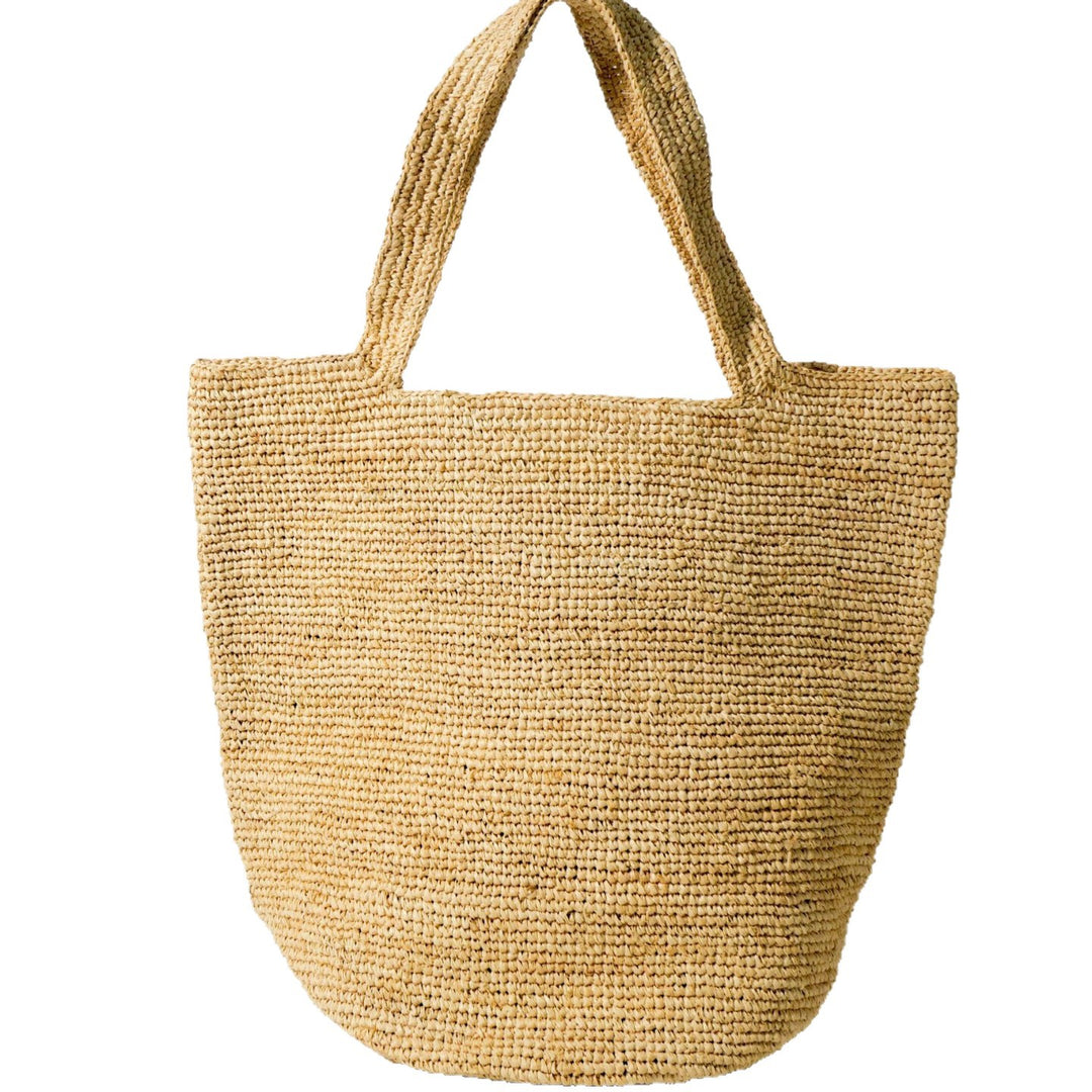 Stilig og Håndlaget Raffia Bag Skanto