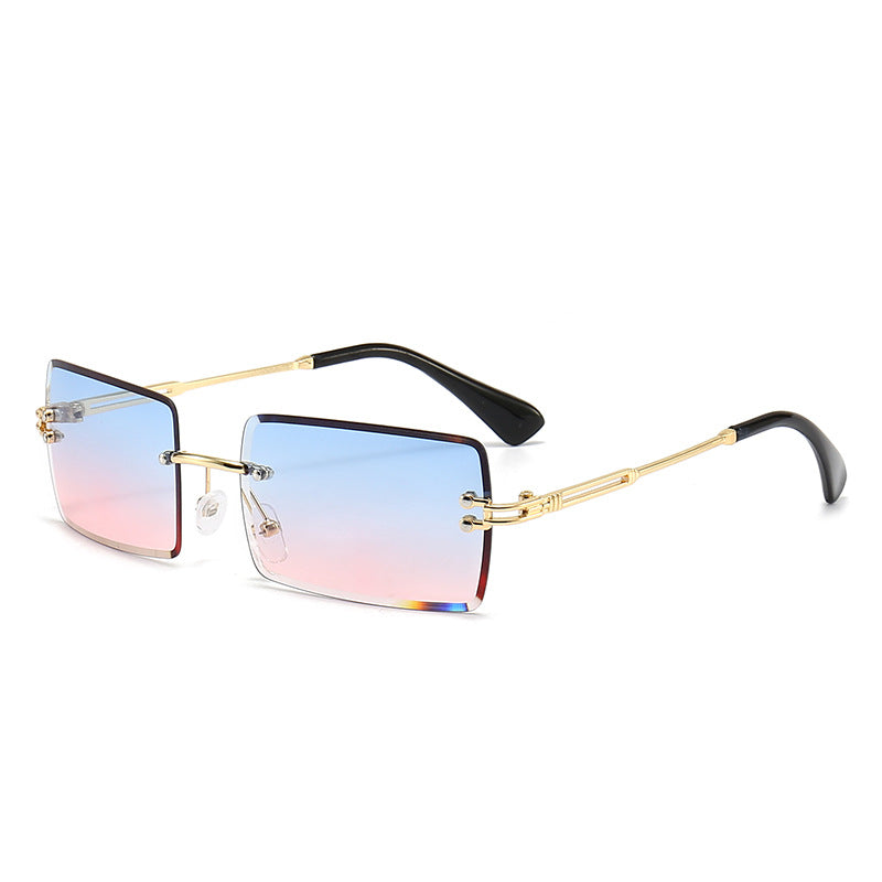 Dame moteriktig rektangulær solbrille med gradientlinser Skanto