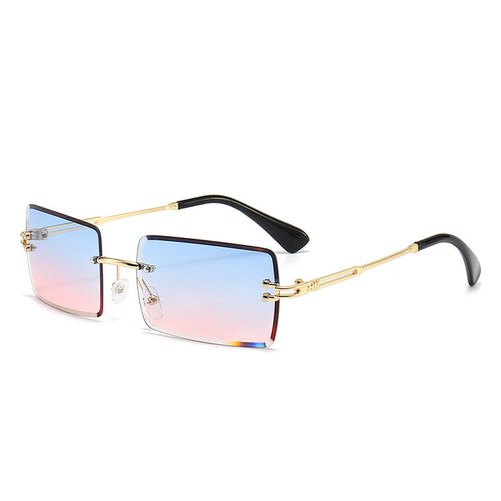 Dame moteriktig rektangulær solbrille med gradientlinser Skanto