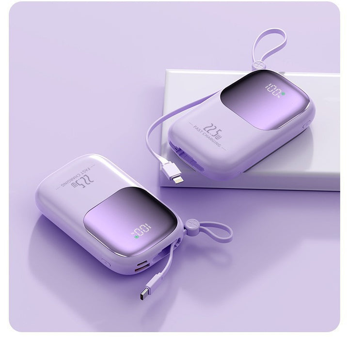 Høyytelses powerbank med smart lading og digital skjerm Skanto