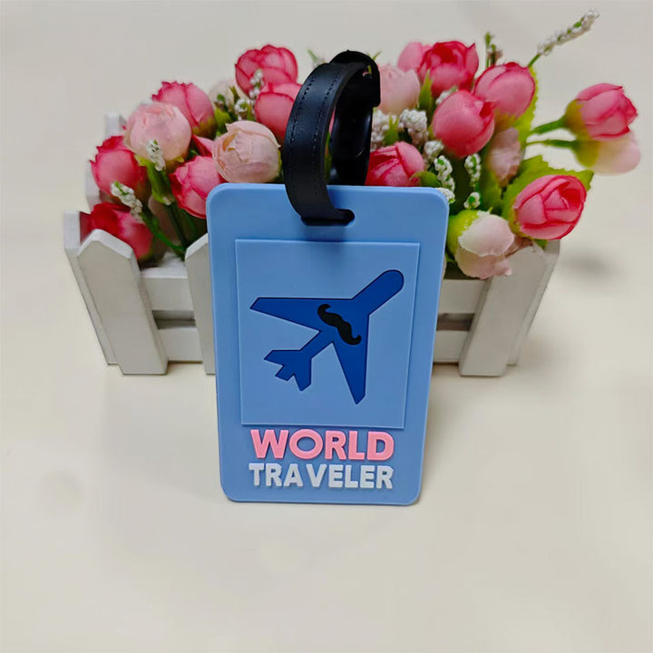 Unisex Travel Theme Silicone Luggage Tag Skanto