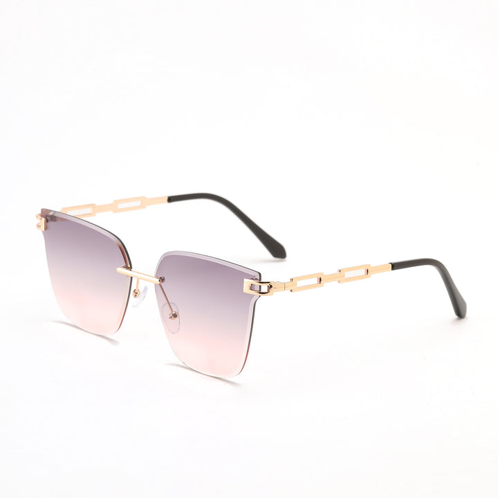 Dame moterøkt solbrille med filigranramme og UV-beskyttelse Skanto