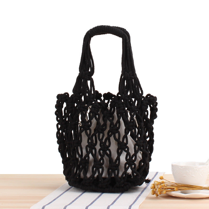 Makramee Trillebag med Moderne Nettverksdesign Skanto