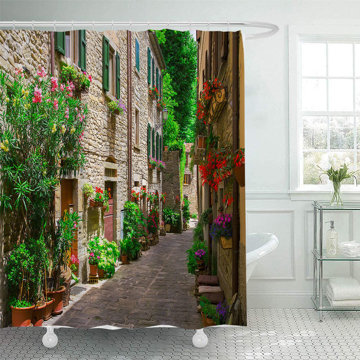 Blomstermotiv-inspirert dusjforheng Skanto