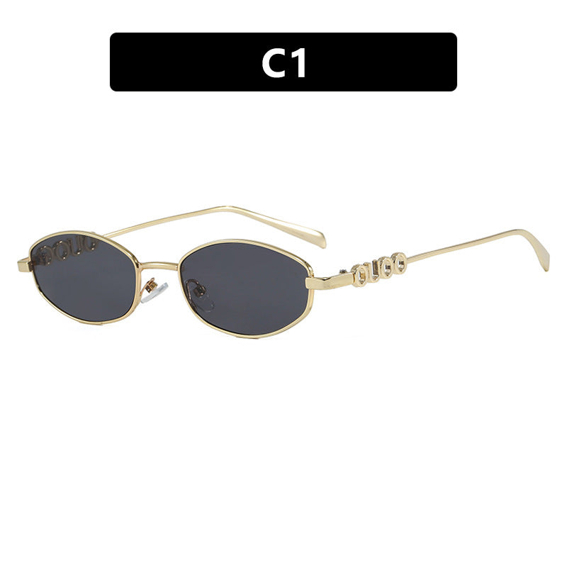 Dame moterik solbrille med elegant rustfritt stålramme og UV-beskyttelse Skanto
