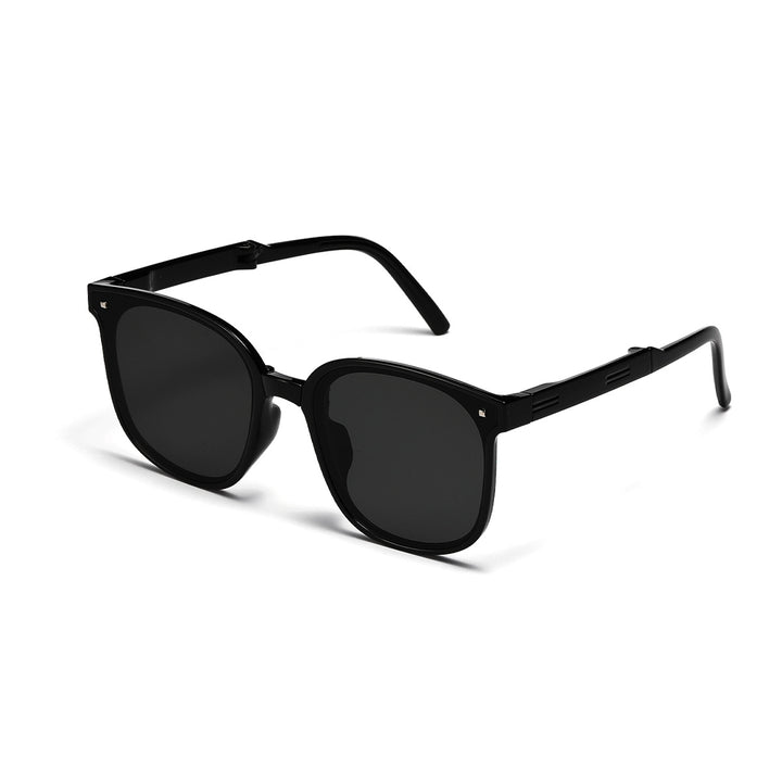 Dame kvadratisk solbrille med innovativ ramme i plast og polarisert glass Skanto