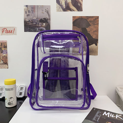 Transparent Multi-Pocket Clear School Backpack Skanto