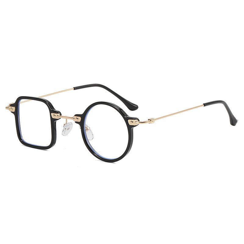 Dame elegant rund hybridbrille med kvadratisk design Skanto