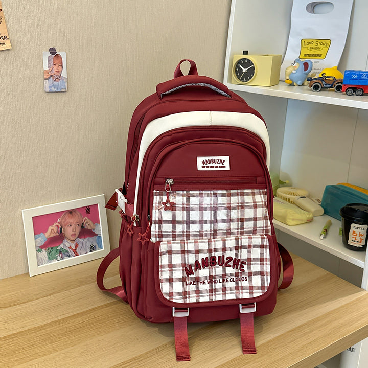 Kcasual multi-lomme laptop skole ryggsekk