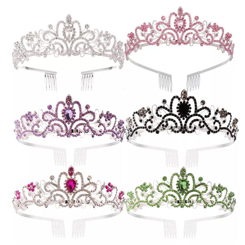 Damer Glitrende Krystall-Tiara med filigran design Skanto