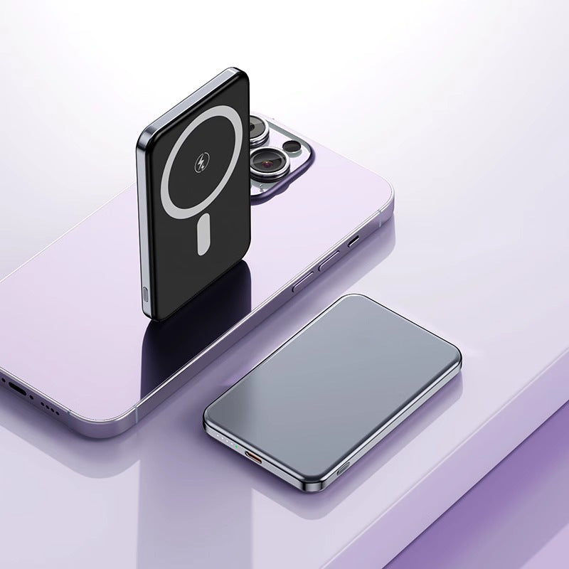 Magnetisk trådløs powerbank med hurtigladingsfunksjon Skanto