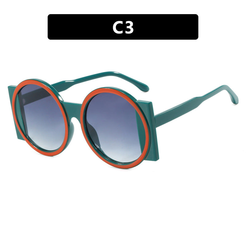 Dame oversized solbrille med kvadratisk ramme og UV-beskyttelse Skanto