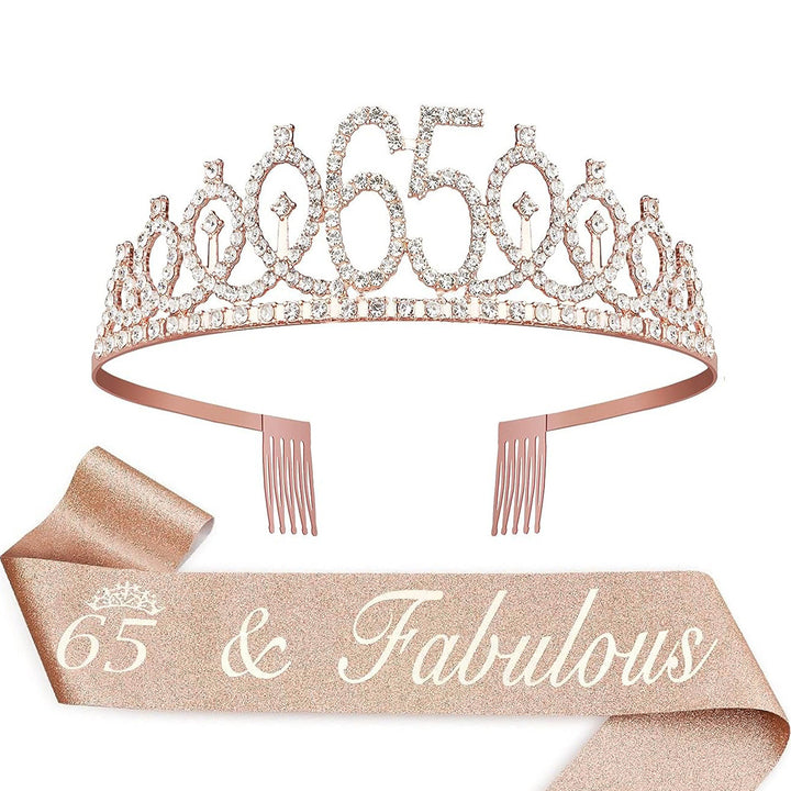 Damer Krystallprinsessekrone med 30 & Fabulous tekst Skanto