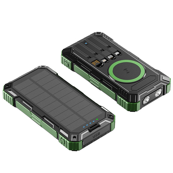 Solar Powerbank Med Innebygd Led-Lys Skanto