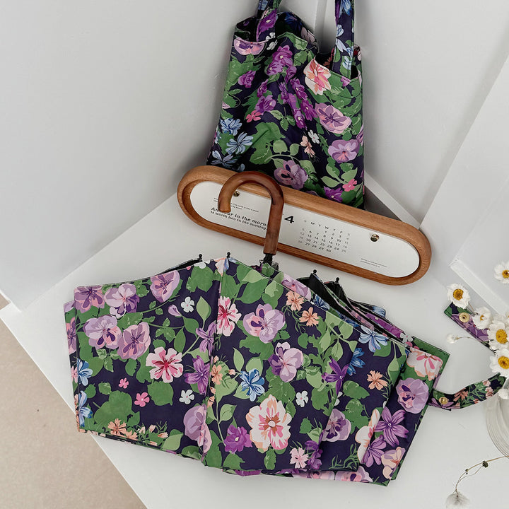 Dame Multifunksjonell skulderveske med blomsterdesign Skanto