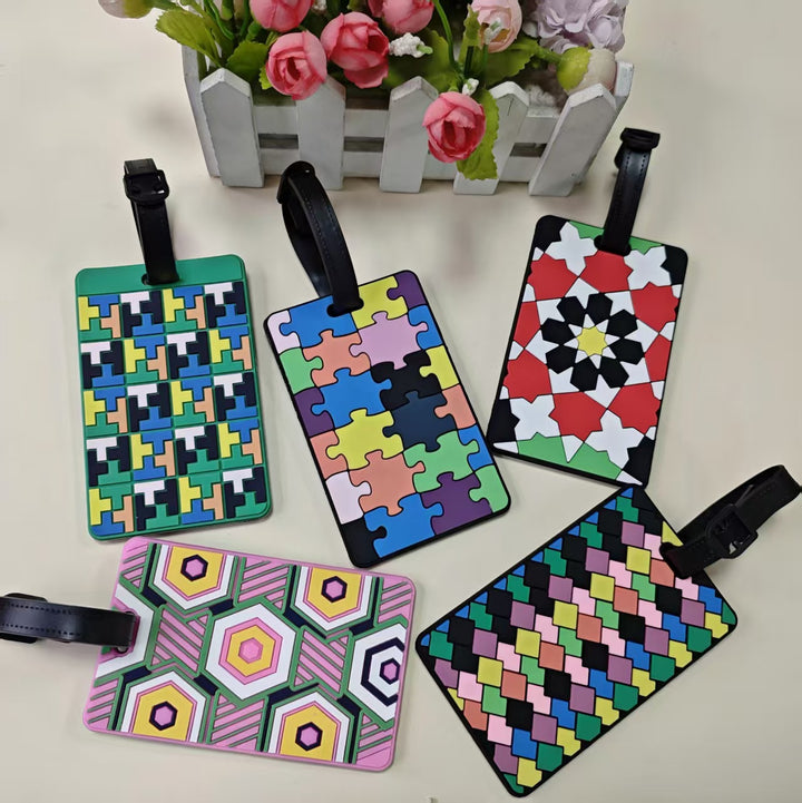 Unisex Geometric Pattern Luggage Identifier Skanto