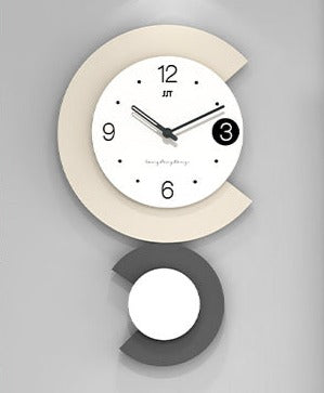 Skanto | Moderne LED Lampe Stille Veggklokke for Stue