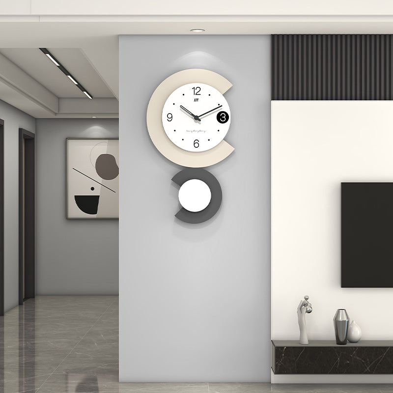Skanto | Moderne LED Lampe Stille Veggklokke for Stue
